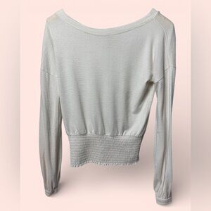 Abercrombie & Fitch Cream Long Sleeve Top